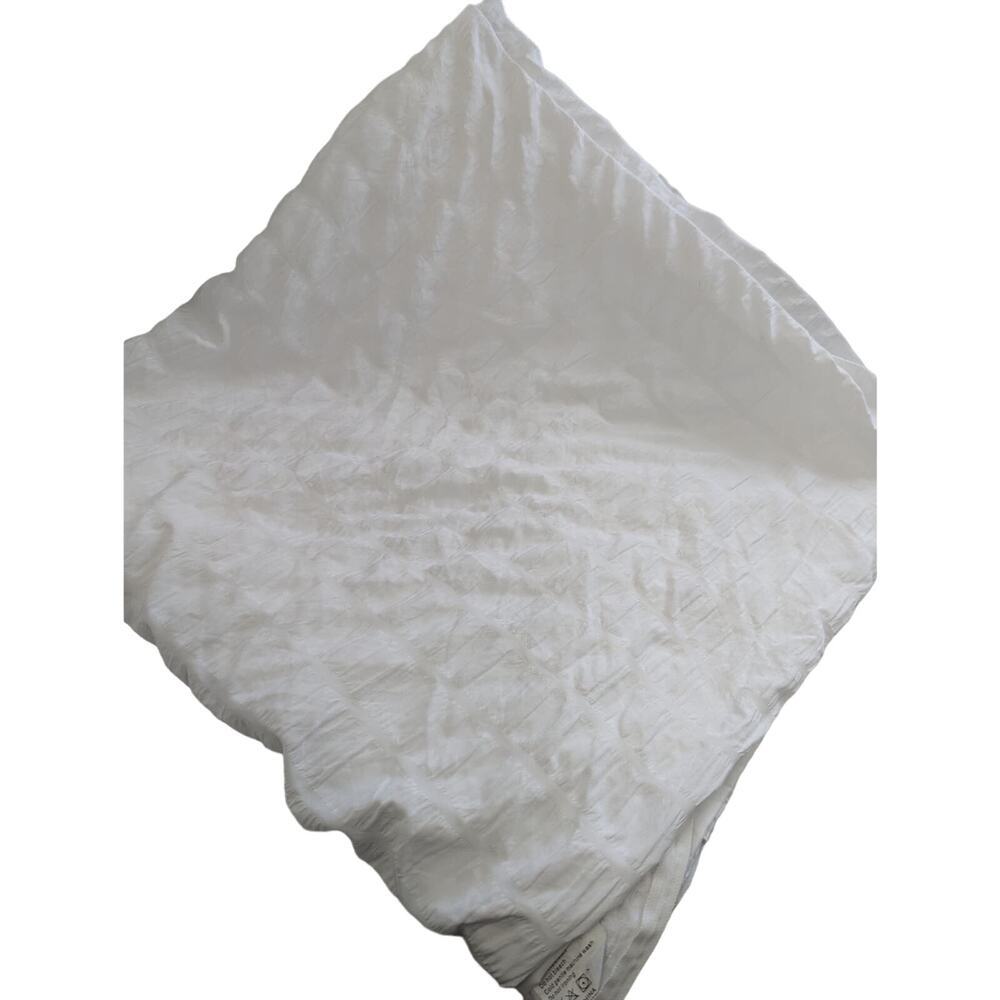 GORGEOUS WHITE PUFF CRIMPED MICROFIBER DUVET COMFORTER COVER! SZ FL - Picture 2 of 7